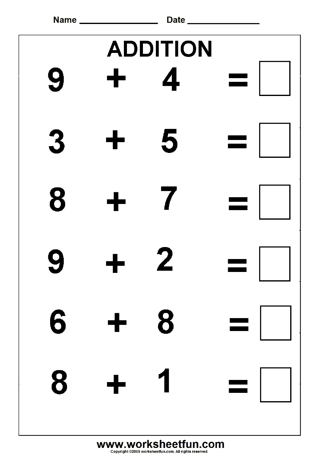 20 Kindergarten Addition Worksheets With Pictures