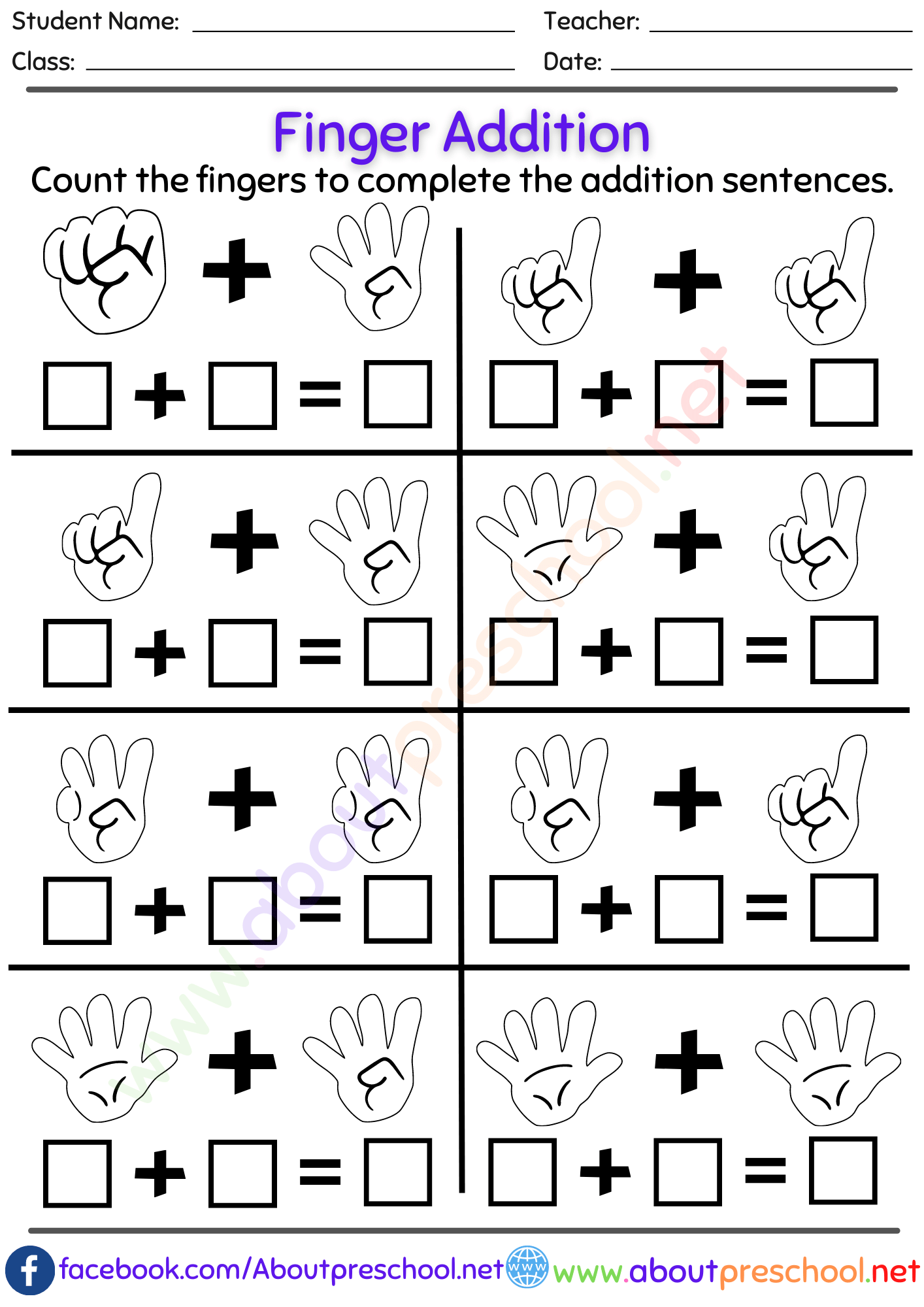 20 Kindergarten Addition Worksheets With Pictures