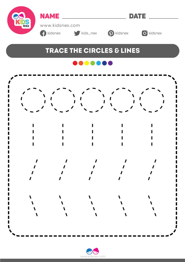 20 Kindergarten Line Tracing Worksheets