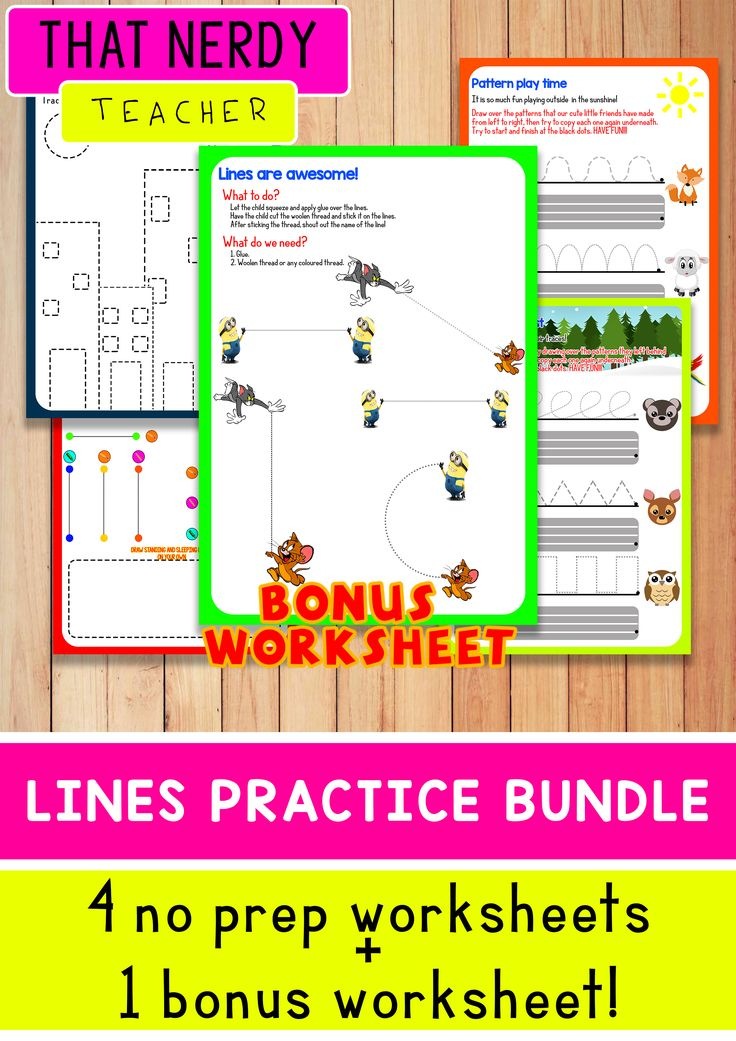 20 Kindergarten Line Tracing Worksheets – Printable PDF Template