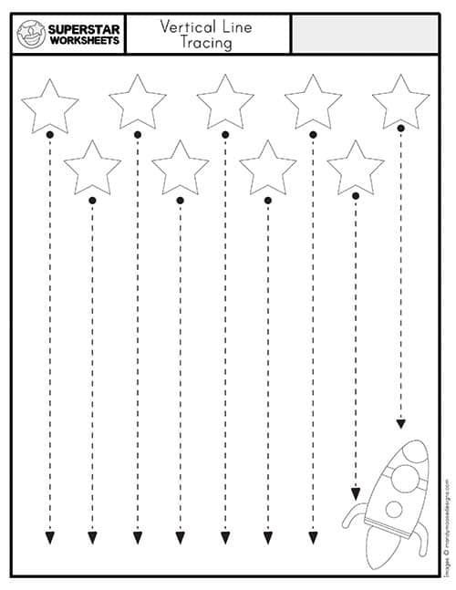 20 Kindergarten Line Tracing Worksheets