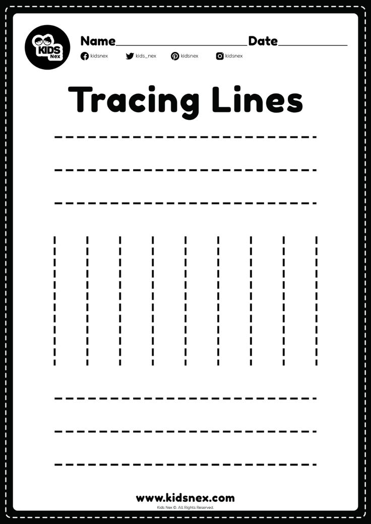 20 Kindergarten Line Tracing Worksheets
