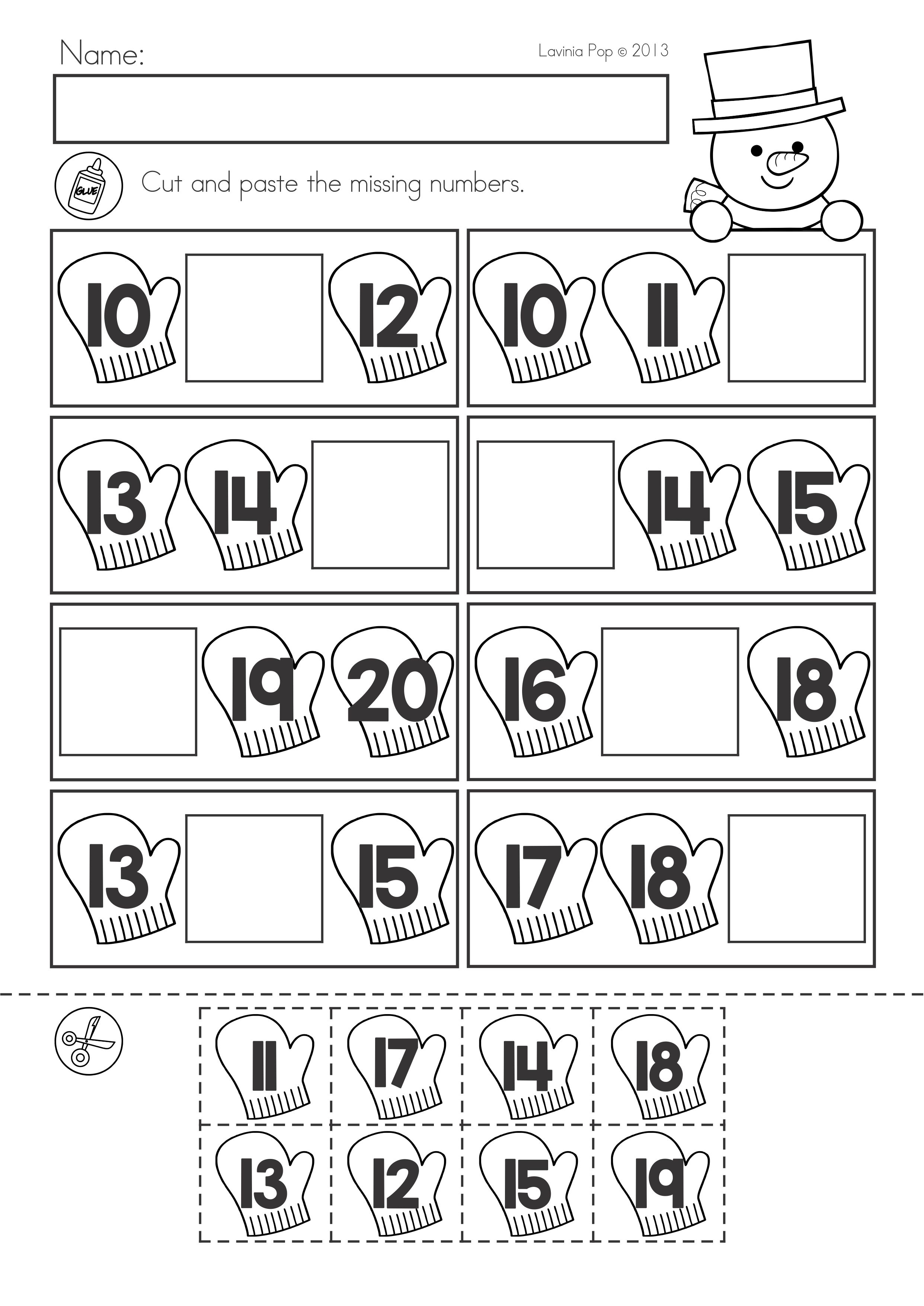 20 Kindergarten Math Worksheets Free Cut And Paste