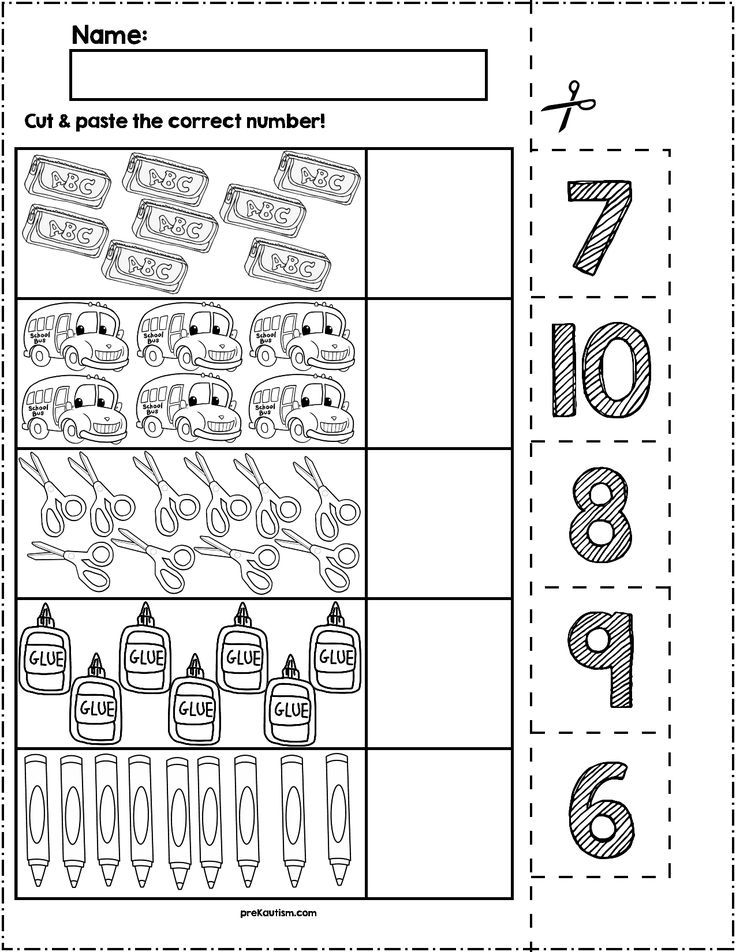 20 Kindergarten Math Worksheets Free Cut And Paste