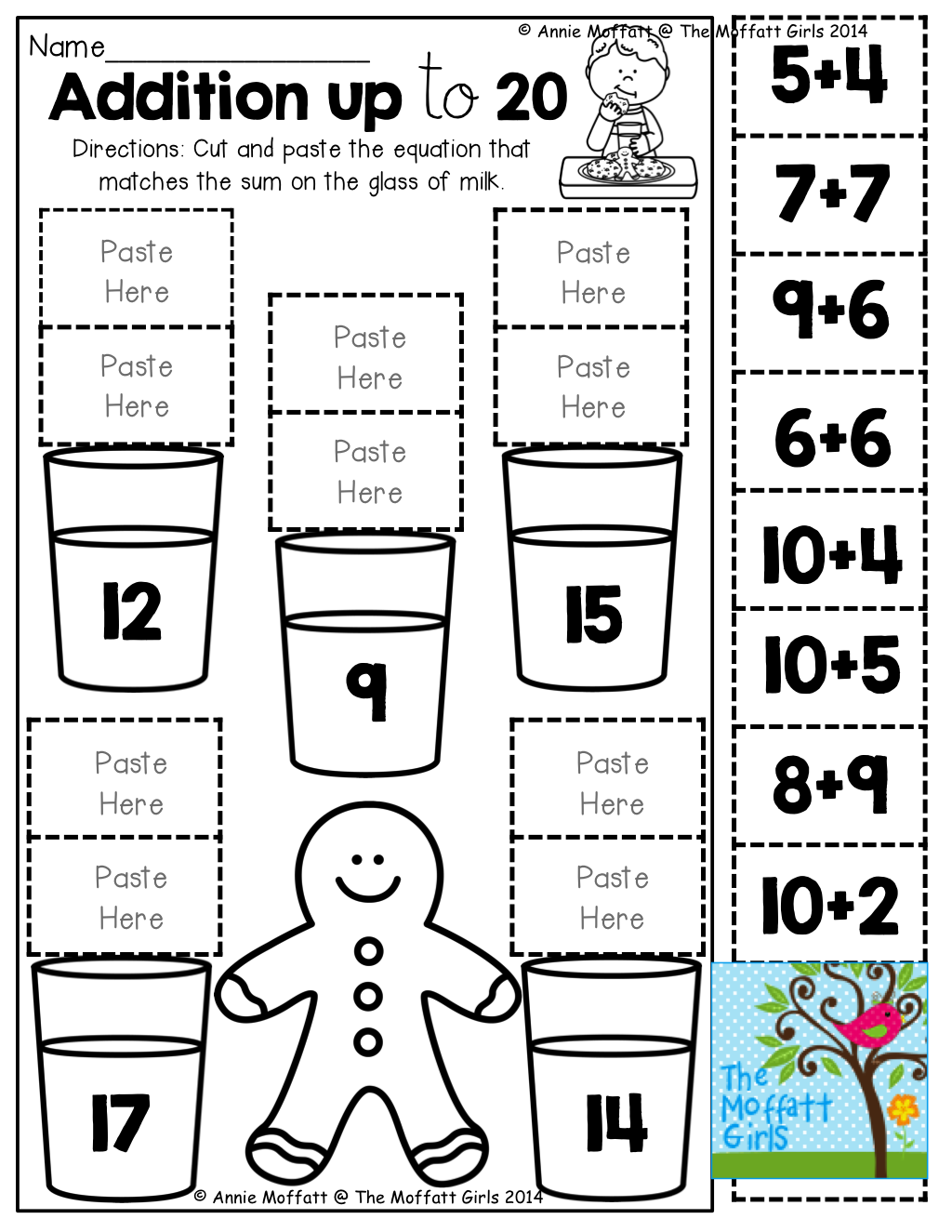 20 Kindergarten Math Worksheets Free Cut And Paste