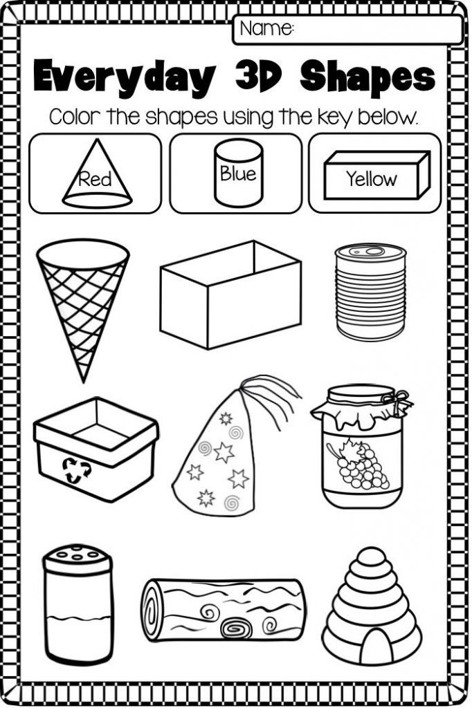 20 Kindergarten Worksheets On Shapes