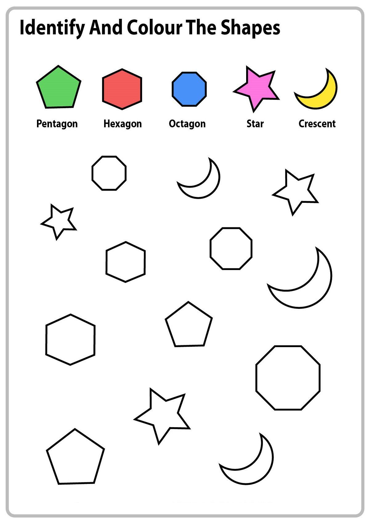 20 Kindergarten Worksheets On Shapes