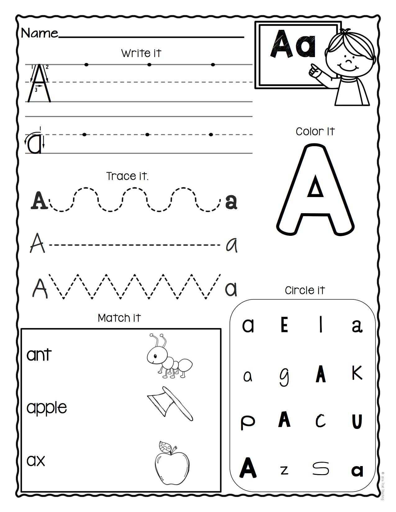 20 Learning Letters Kindergarten Printable Worksheets