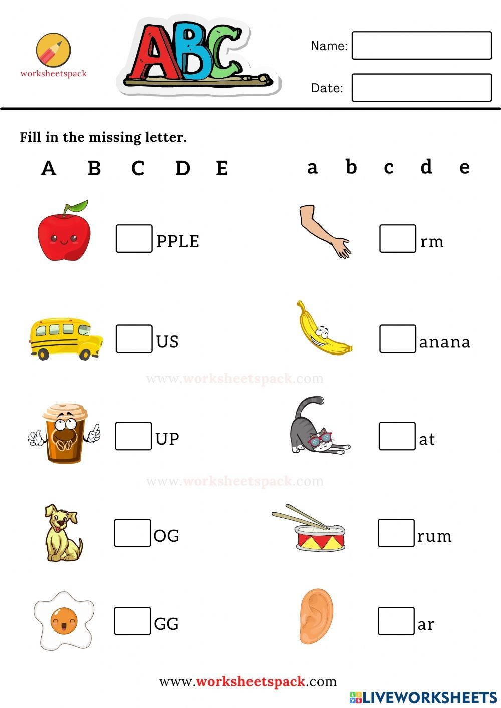 20 Learning Letters Kindergarten Printable Worksheets