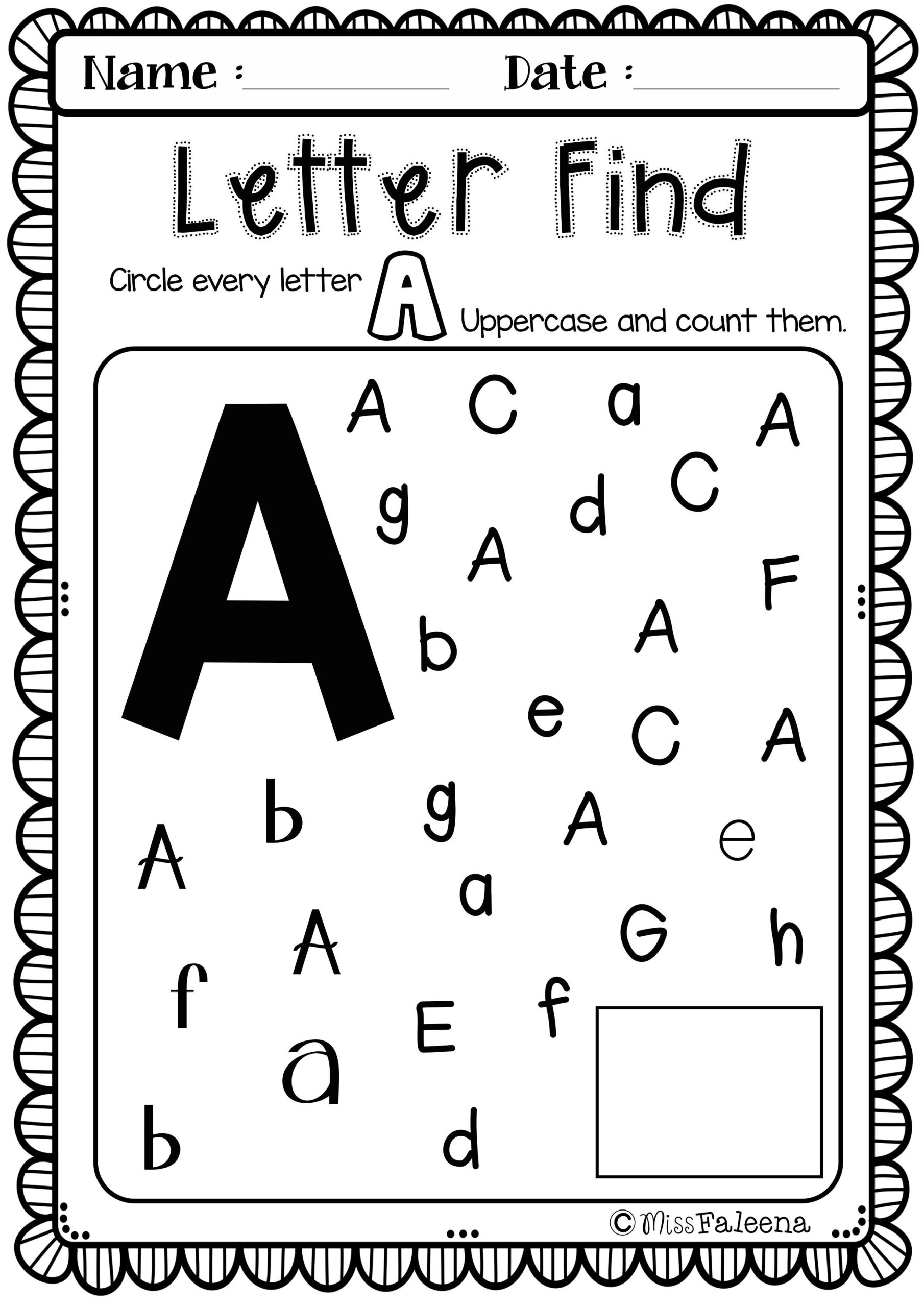 20 Learning Letters Kindergarten Printable Worksheets