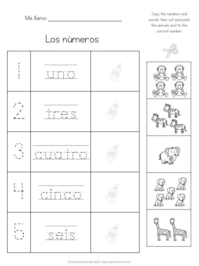 20 Math Worksheets In Spanish