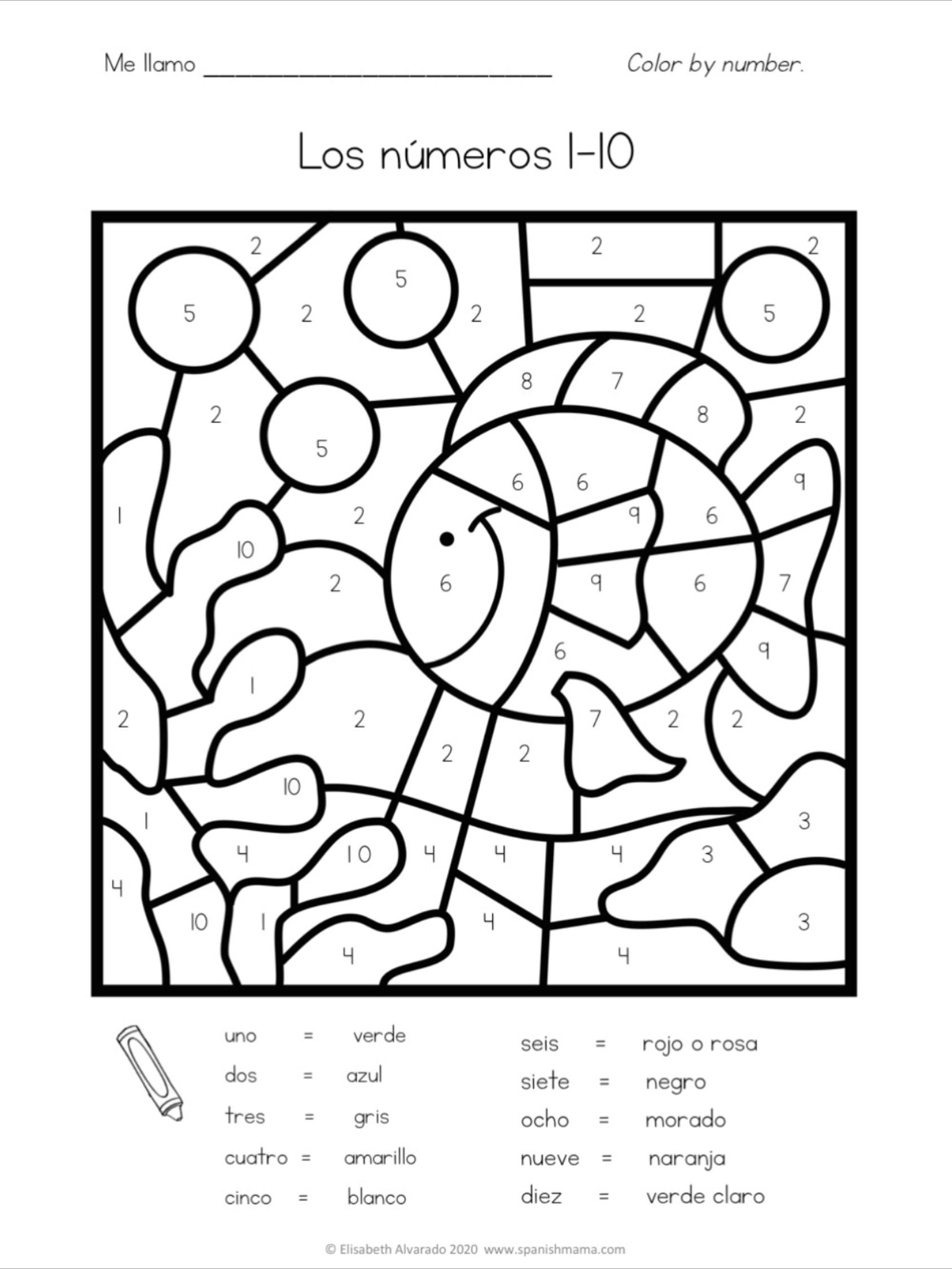 20 Math Worksheets In Spanish