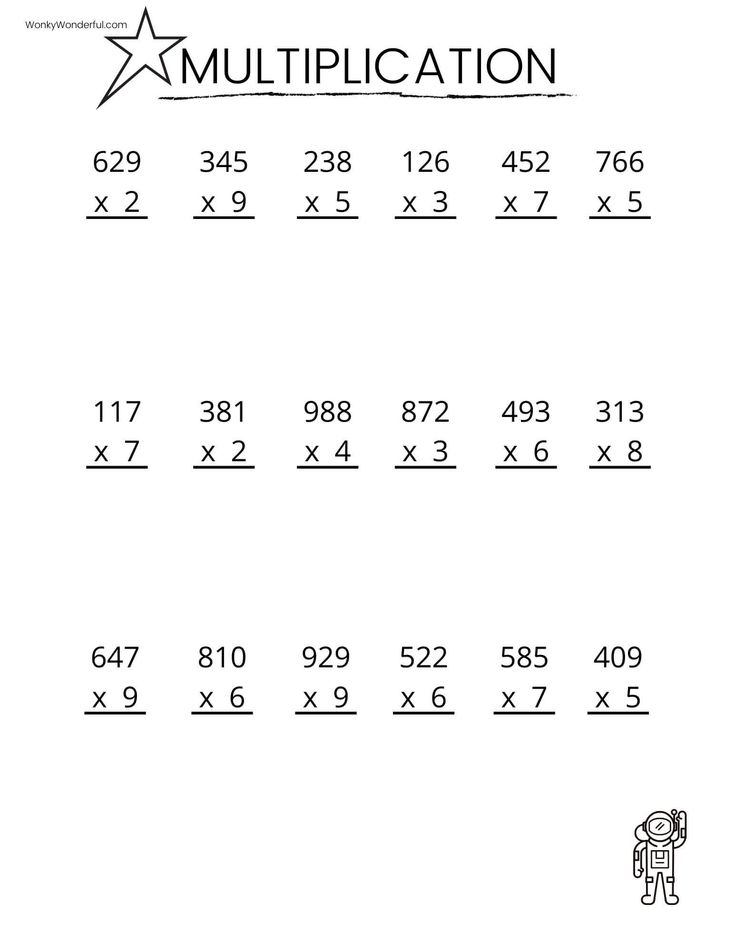 20 Multiplication Worksheets 4Th Grade With Answer