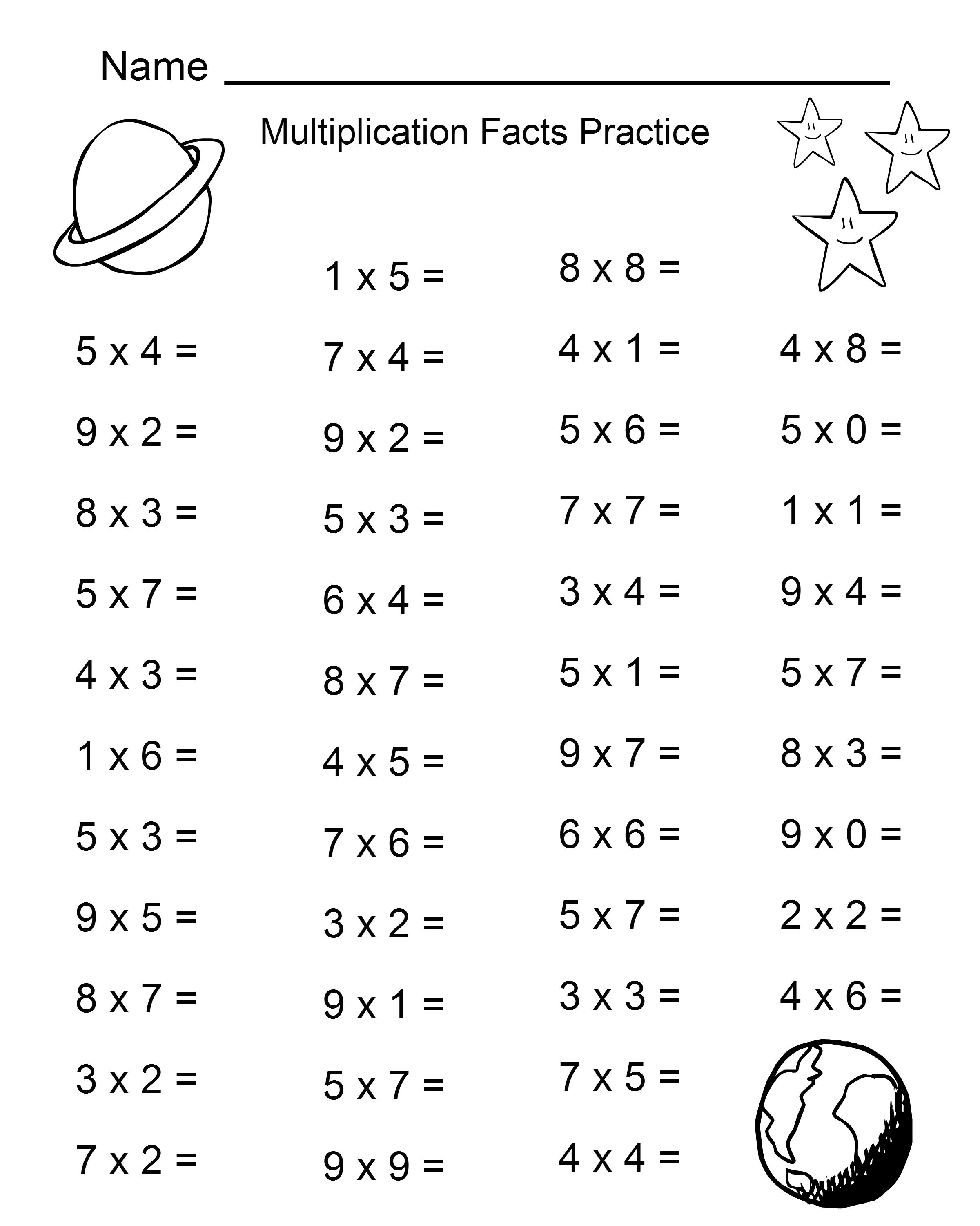 20 Multiplication Worksheets 4Th Grade With Answer