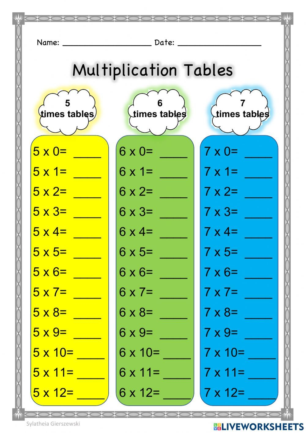 20 Multiplication Worksheets Grade 8