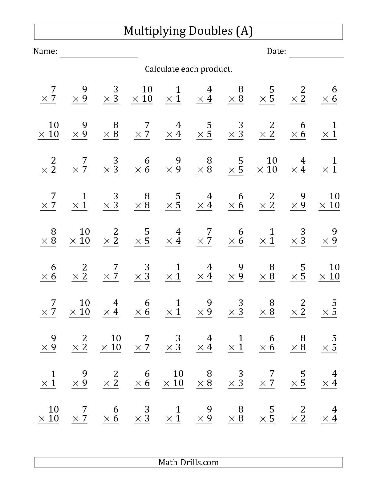 20 Multiplication Worksheets Grade 8