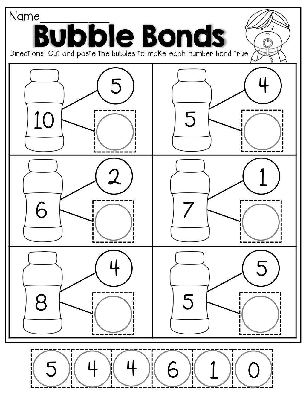 20 Number bonds worksheets to 20 free Download