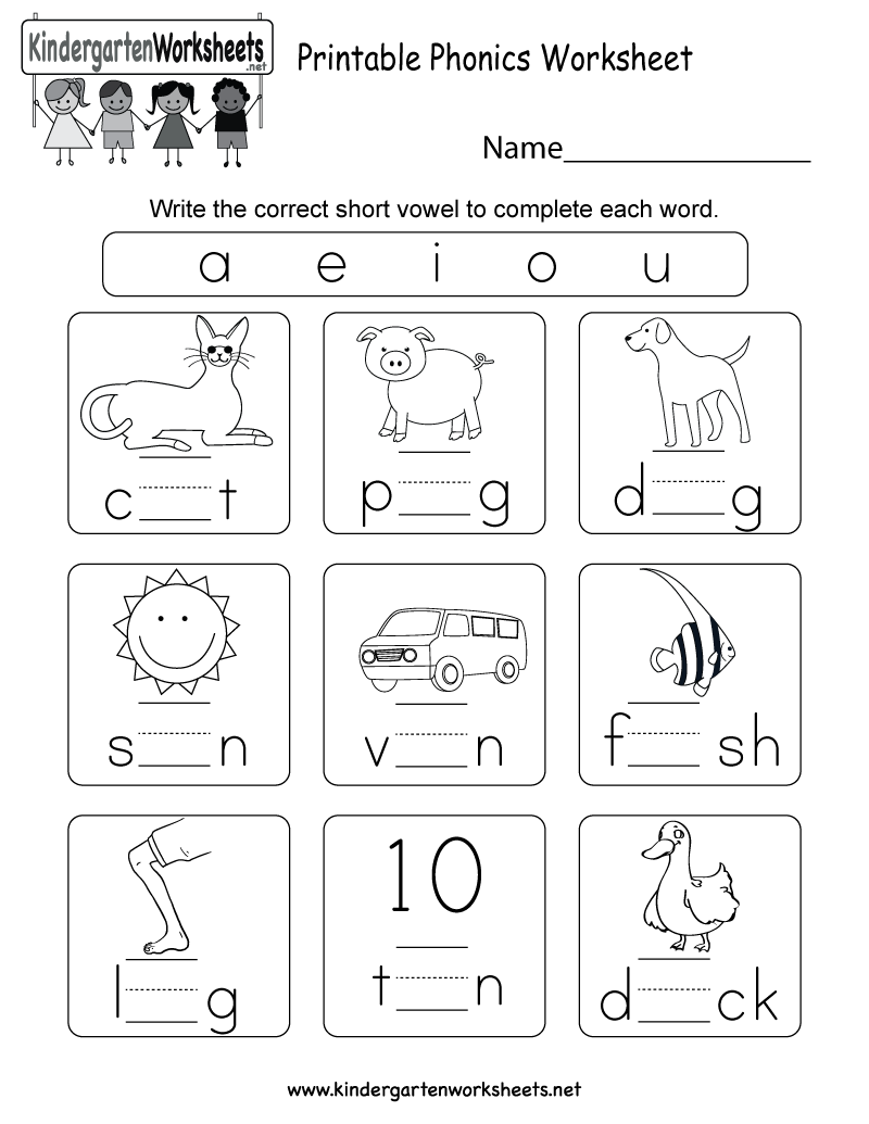 20 Phonics Reading Worksheets For Kindergarten