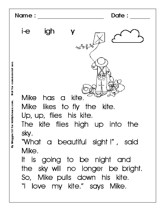 20 Phonics Reading Worksheets For Kindergarten