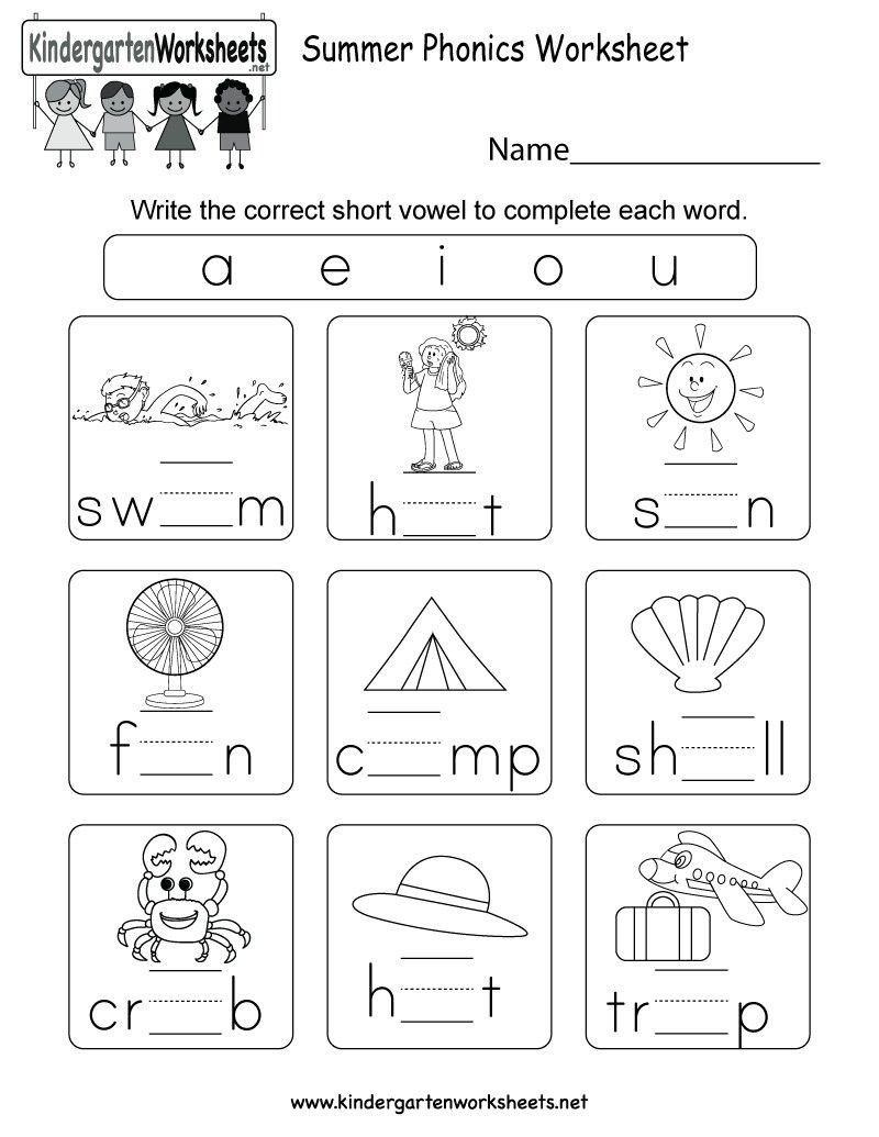 20 Phonics Reading Worksheets For Kindergarten