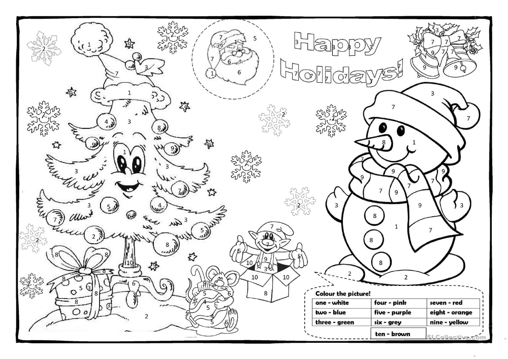 20 Read and Color Christmas Worksheet Download