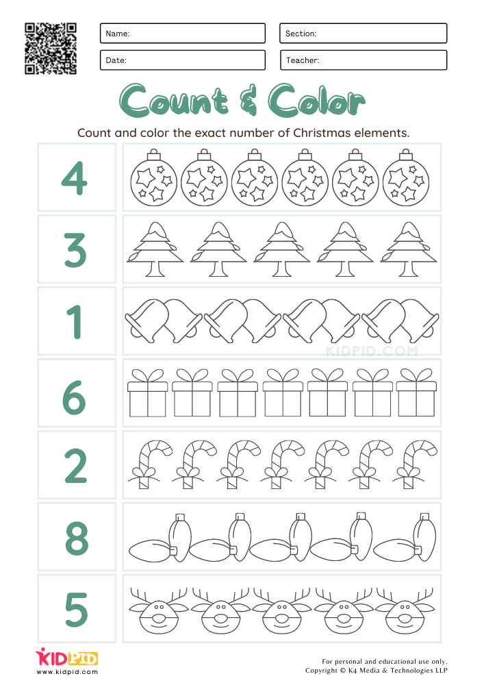 20 Read and Color Christmas Worksheet Free