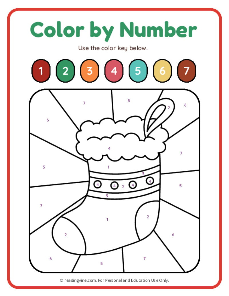 20 Read and Color Christmas Worksheet Free