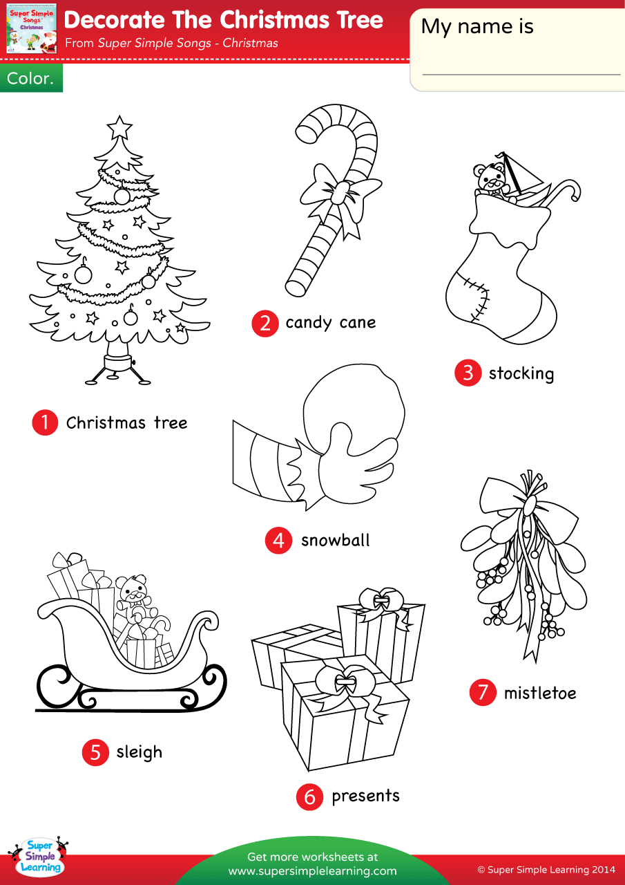 20 Read and Color Christmas Worksheet Pdf