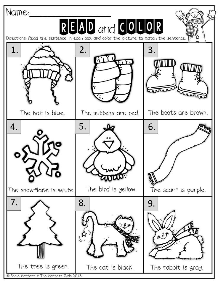 20 Read and Color Christmas Worksheet Pdf