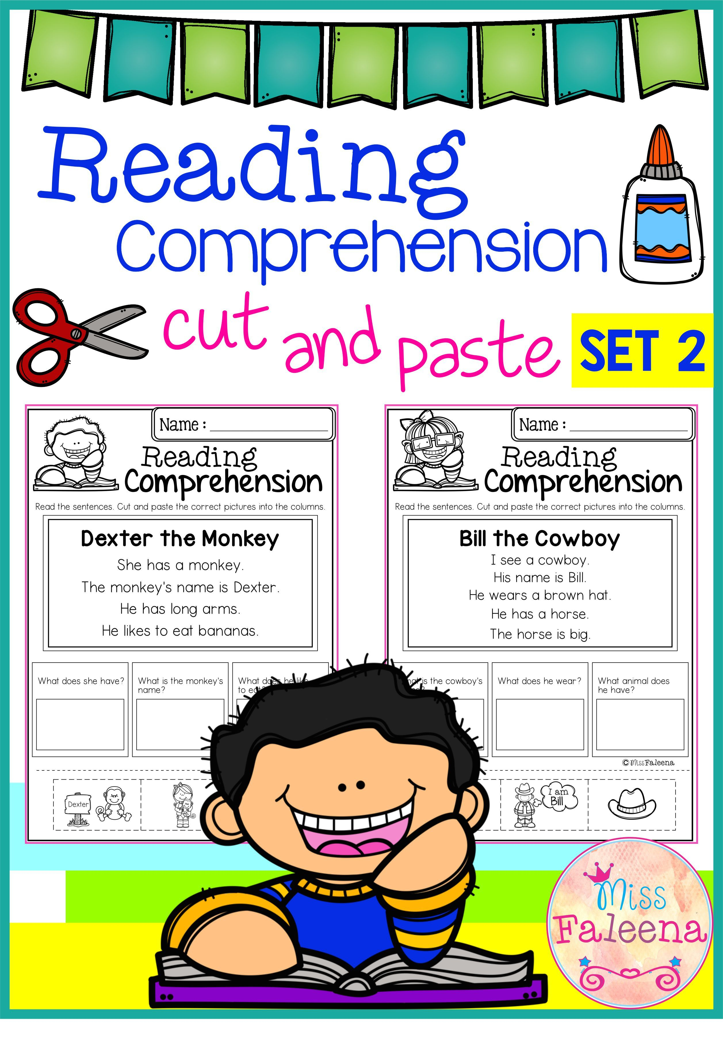20 Reading Comprehension Worksheets Cut And Paste