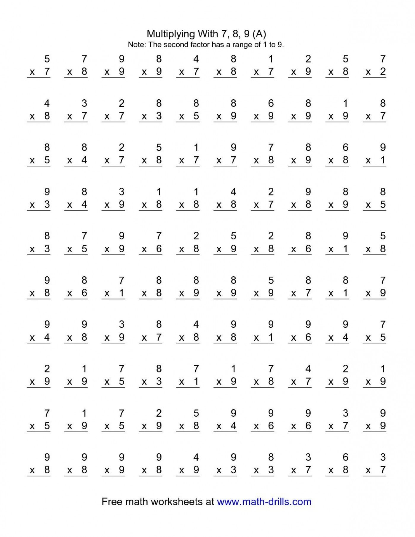 20 Touch Math Multiplication Worksheets