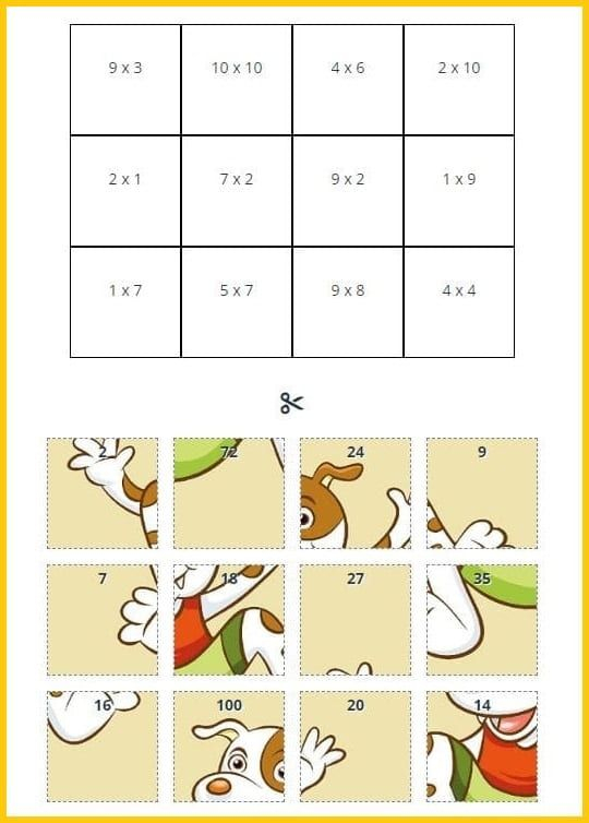 20 Touch Math Multiplication Worksheets