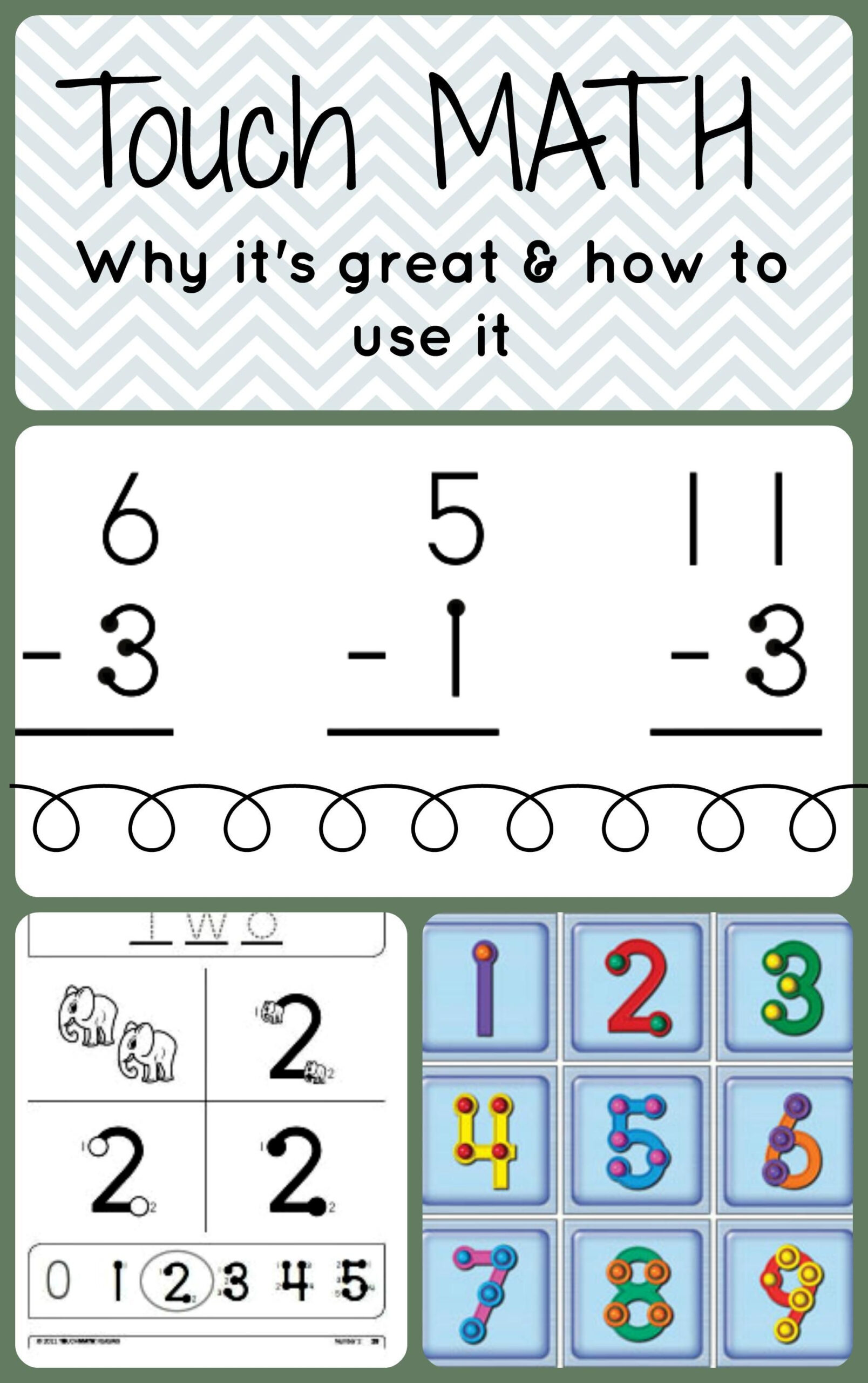 20 Touch Math Multiplication Worksheets