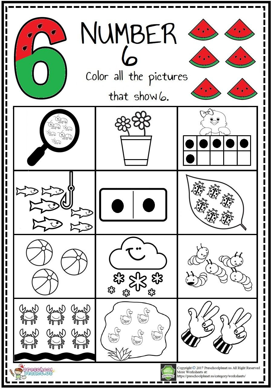 20 Worksheets For Kindergarten Number 6