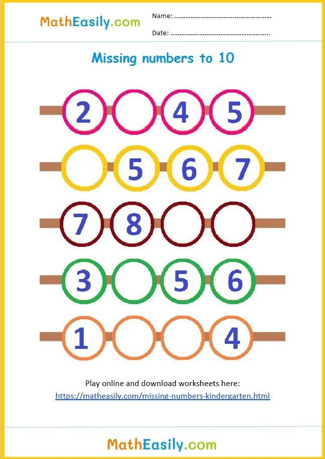 20 Worksheets For Kindergarten Number 6