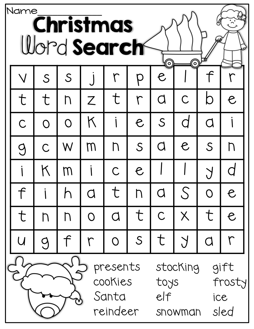 30 Christmas Worksheets for Kids 1st Grades Pdf