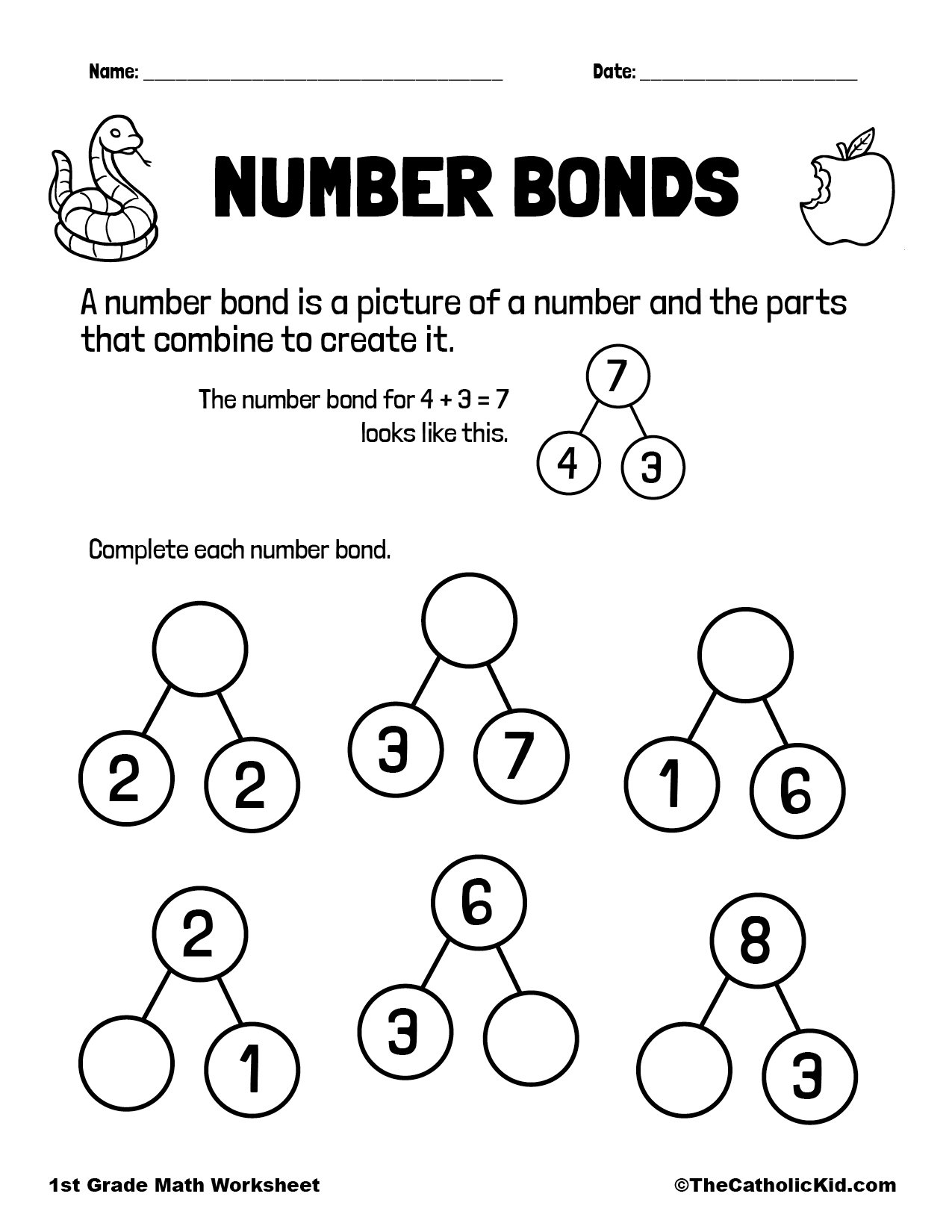 30 Number bonds worksheets to 20 free Download