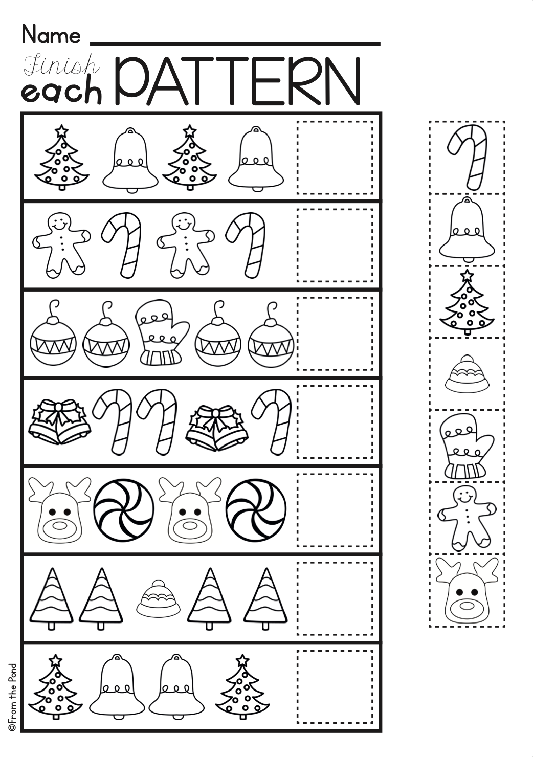 35 Christmas Worksheets for Kids 1st Grades Free