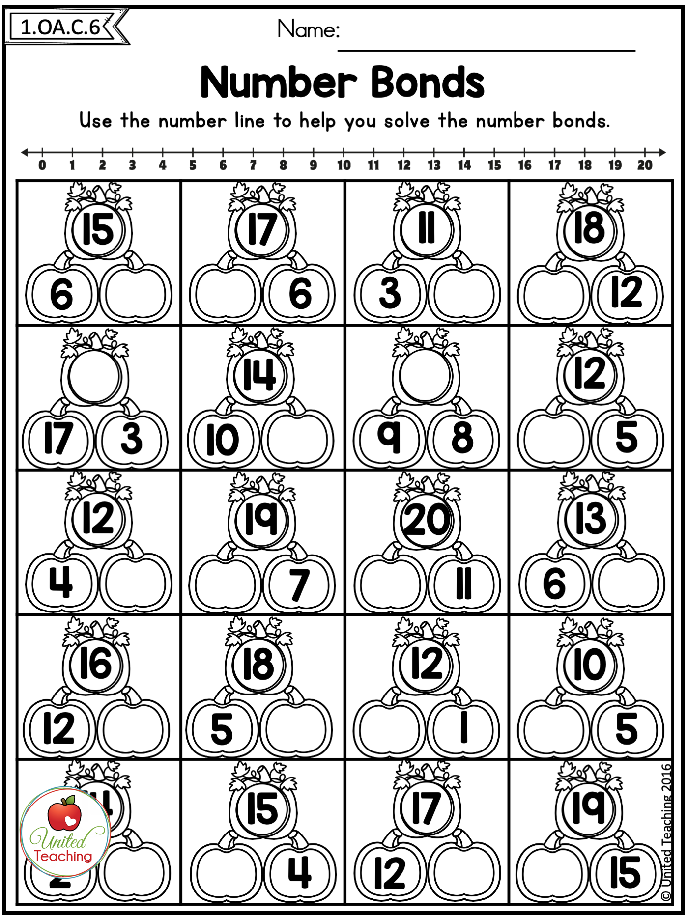 35 Number bonds worksheets to 20 free Download