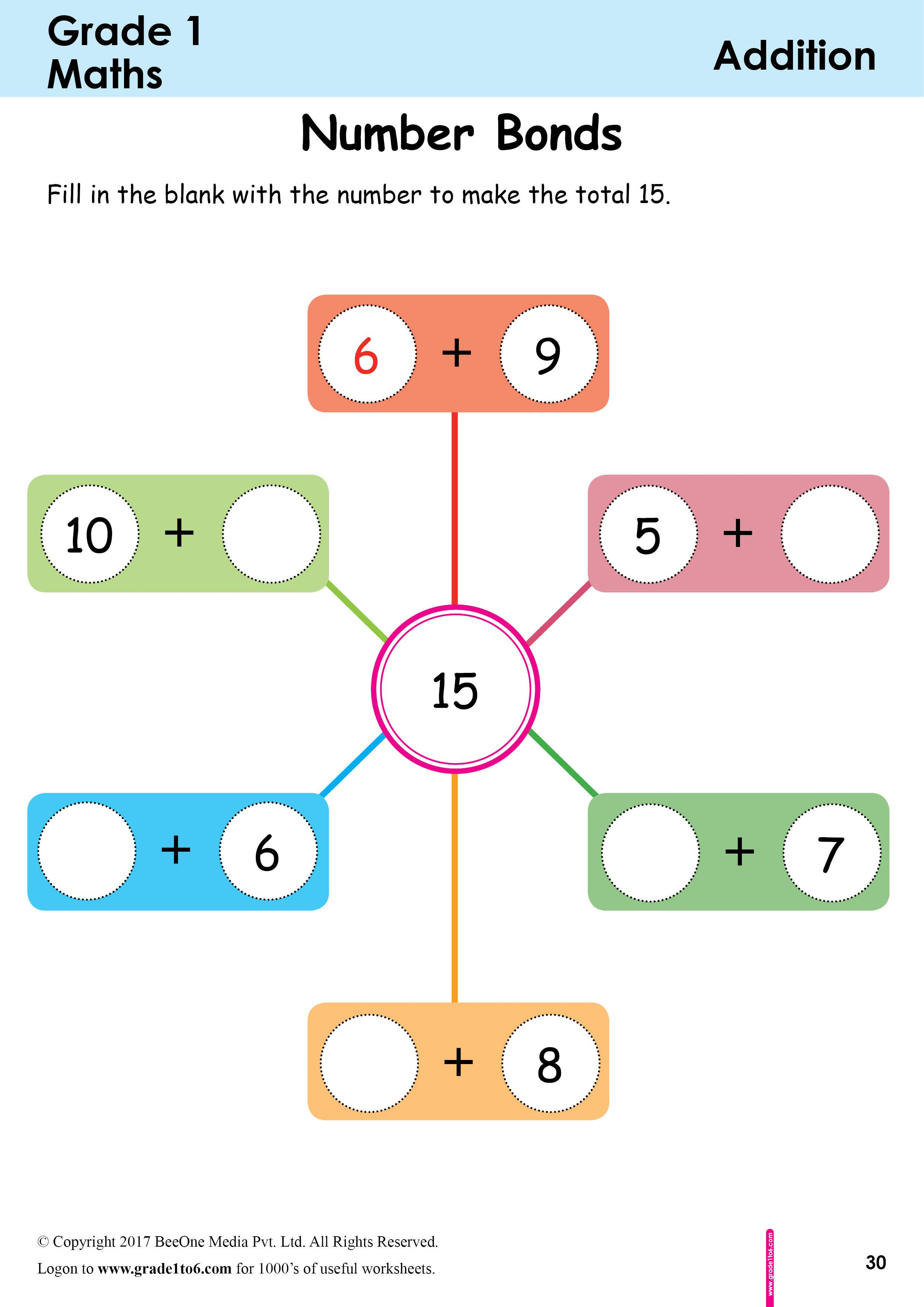 35 Number bonds worksheets to 20 free Pdf