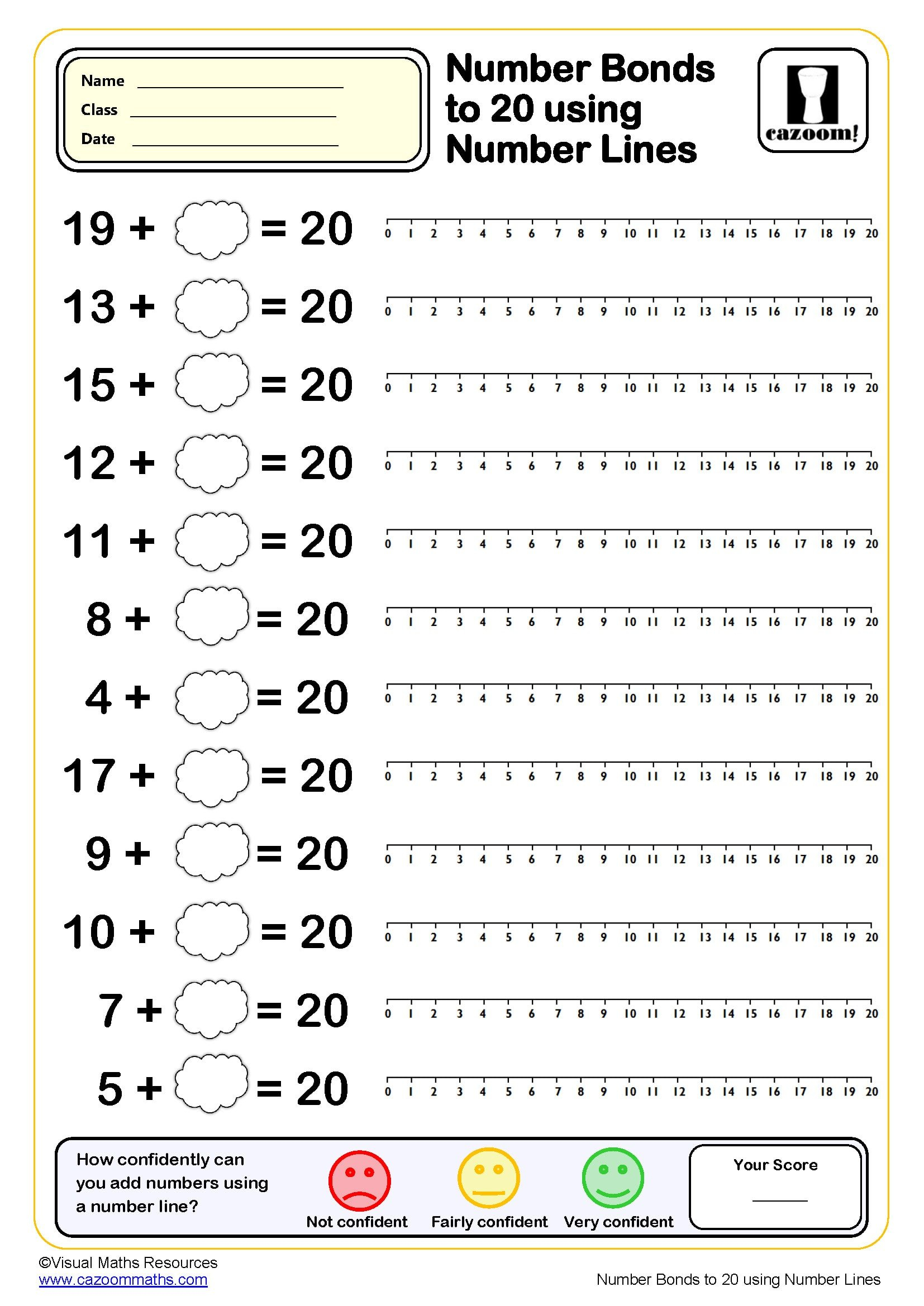 35 Number bonds worksheets to 20 free Pdf