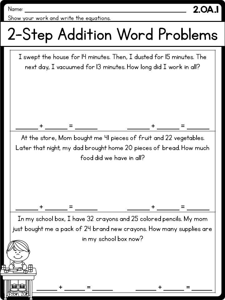 21 Addition Word Problem Worksheets 4Th Grade