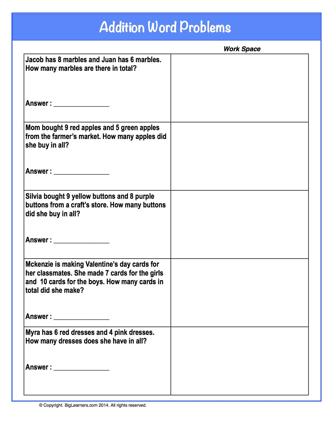 21 Addition Word Problem Worksheets 4Th Grade