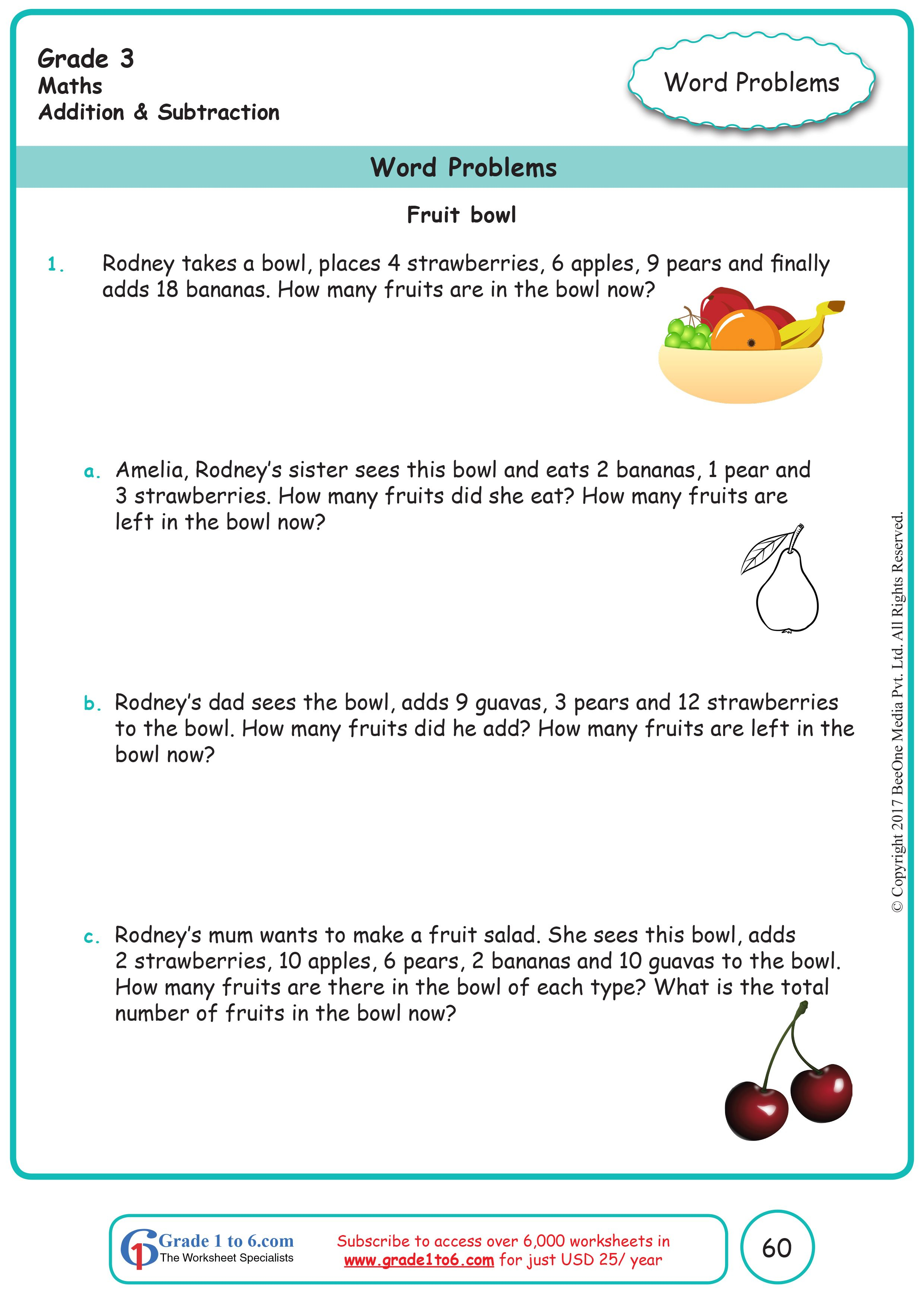 21 Addition Word Problem Worksheets 4Th Grade
