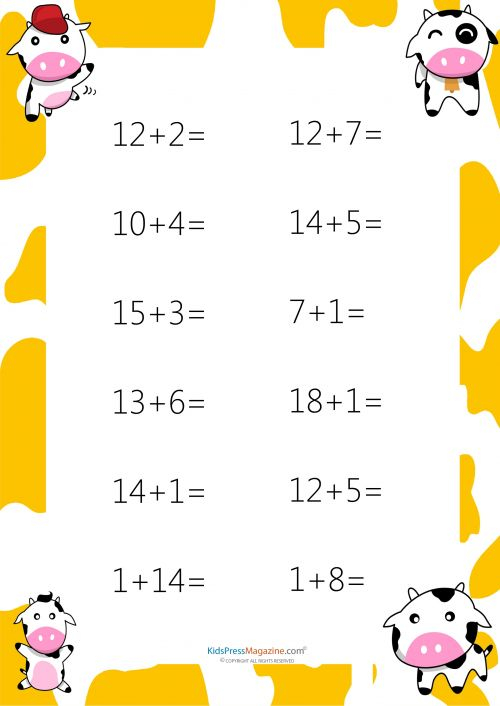 21 Addition Worksheets 6 Digit