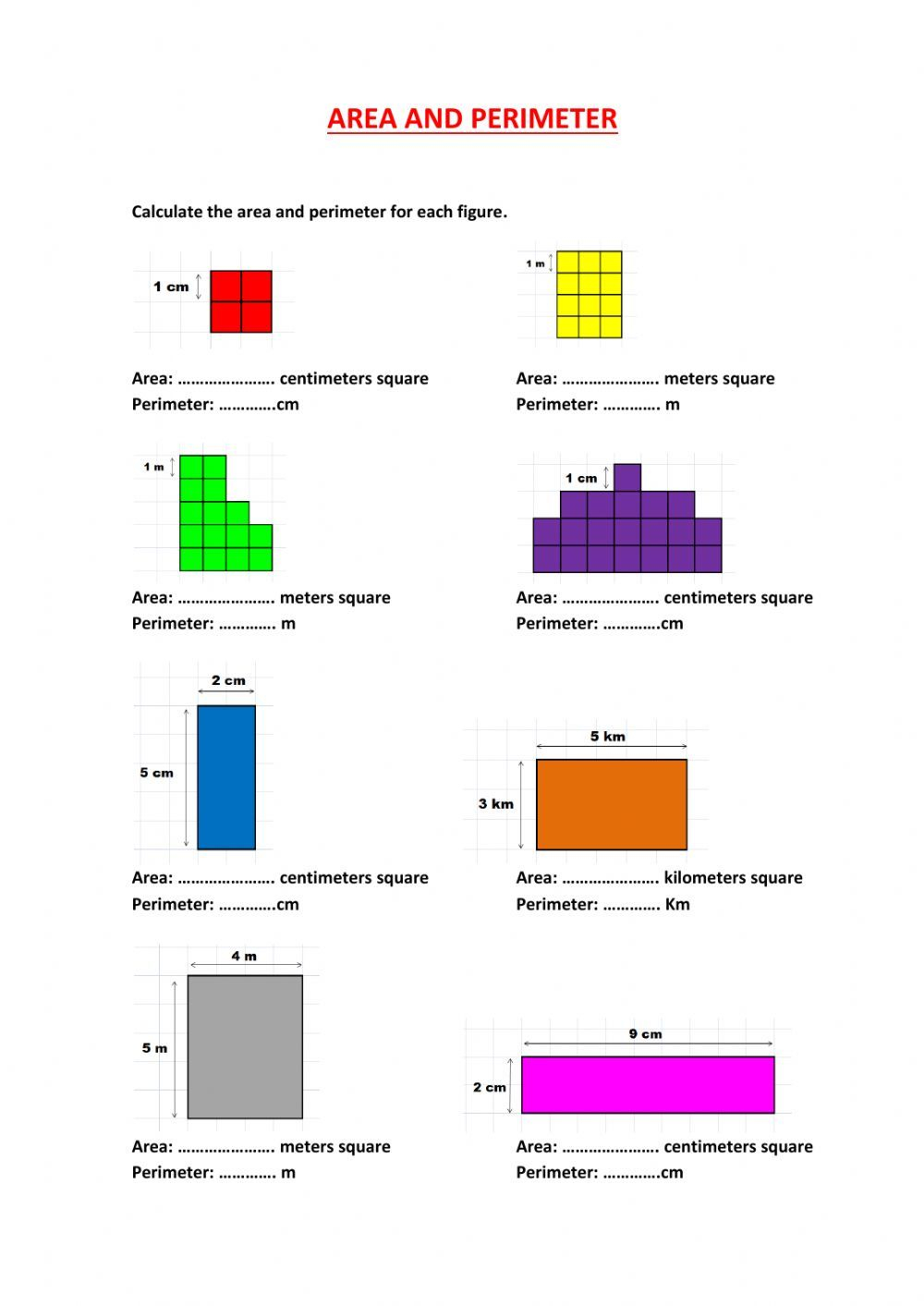 21 Area And Perimeter Worksheets