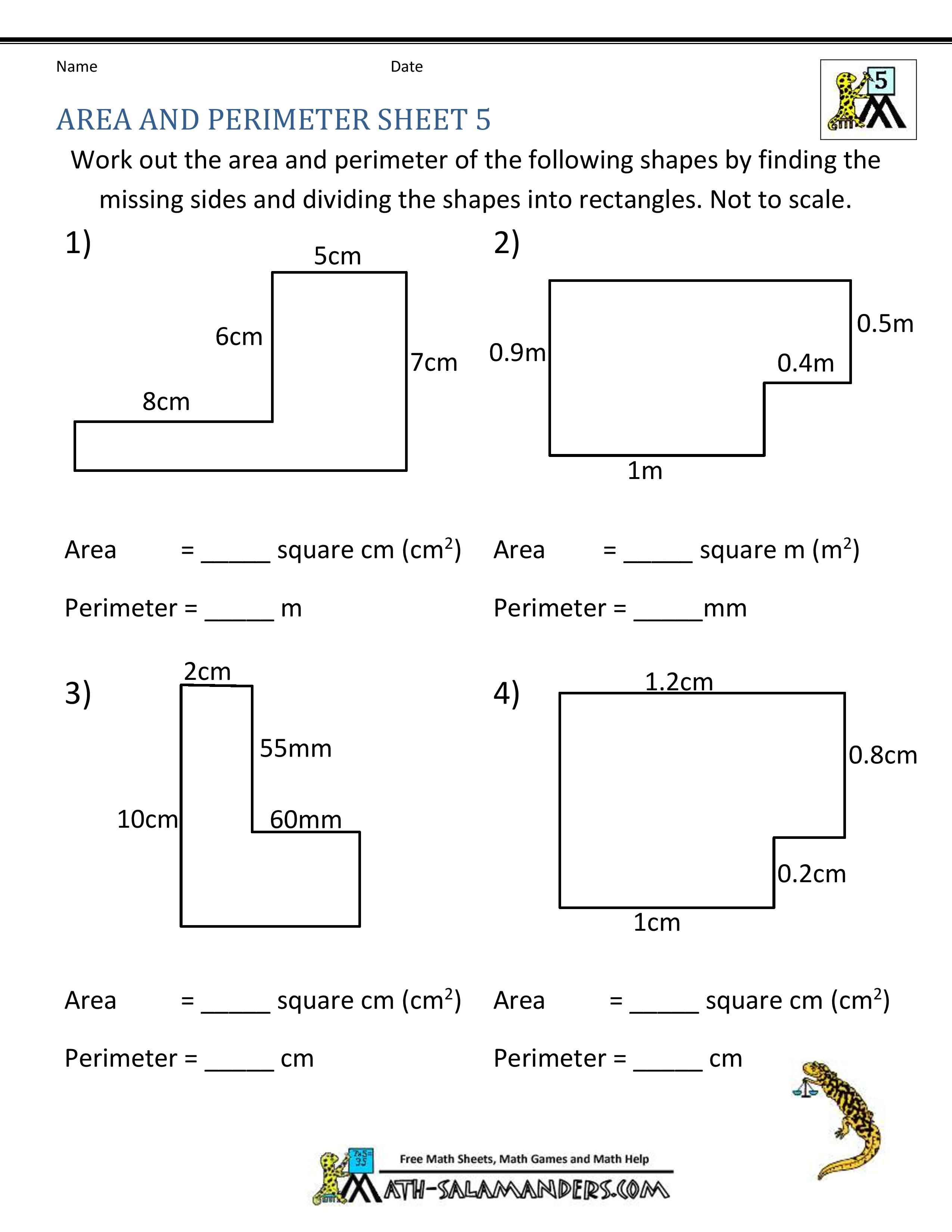 21 Area And Perimeter Worksheets 21 Area And Perimeter Worksheets