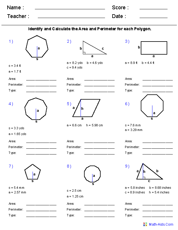21 Area And Perimeter Worksheets Grade 8