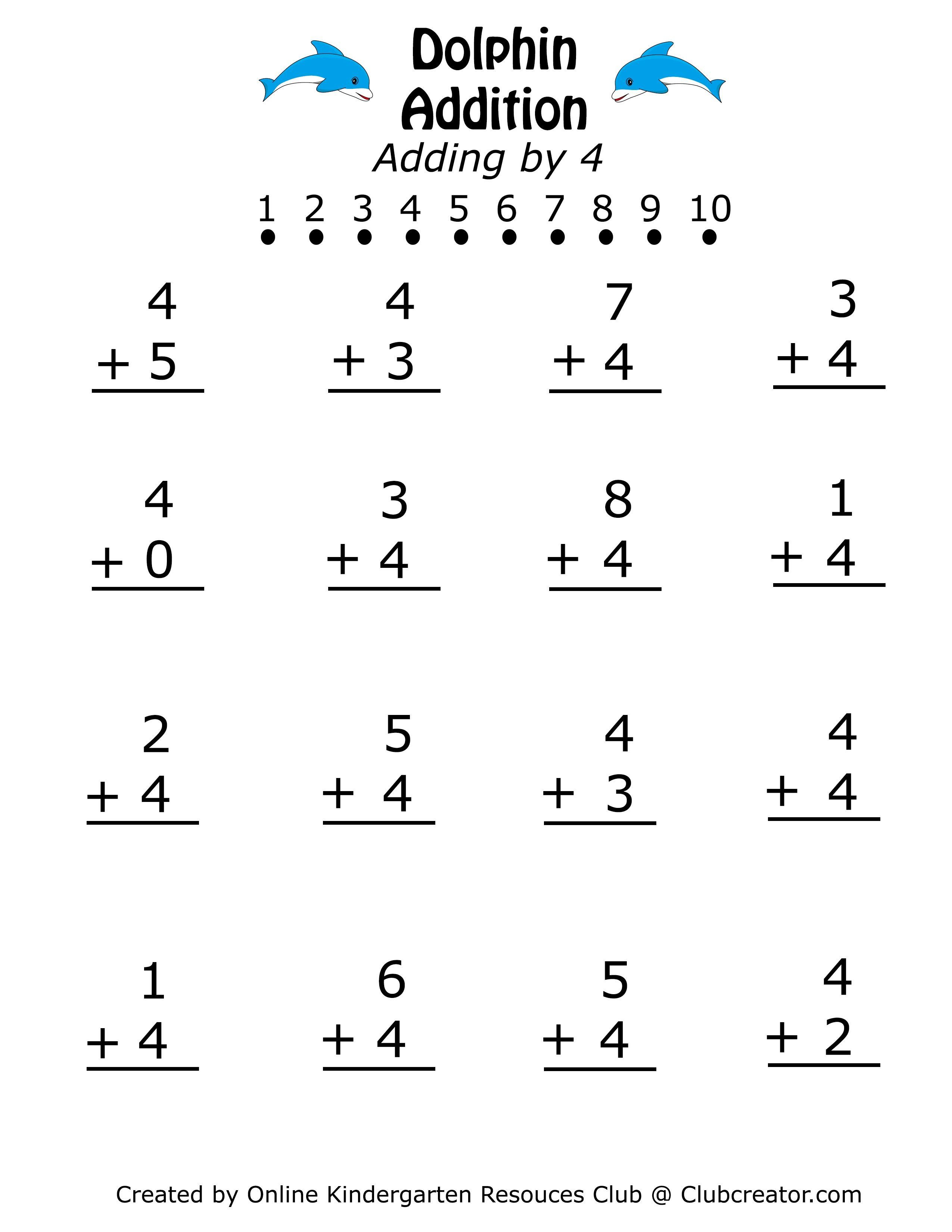 21 Basic Addition Worksheets Kindergarten