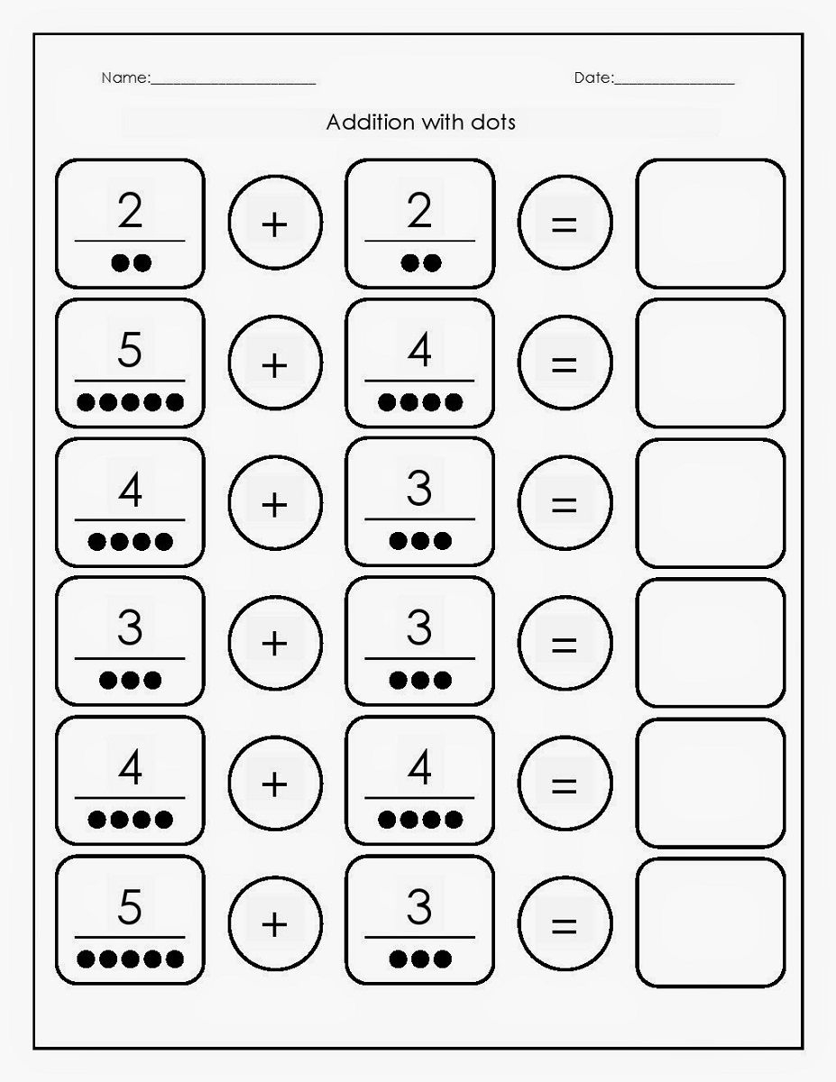 21 Basic Addition Worksheets Kindergarten